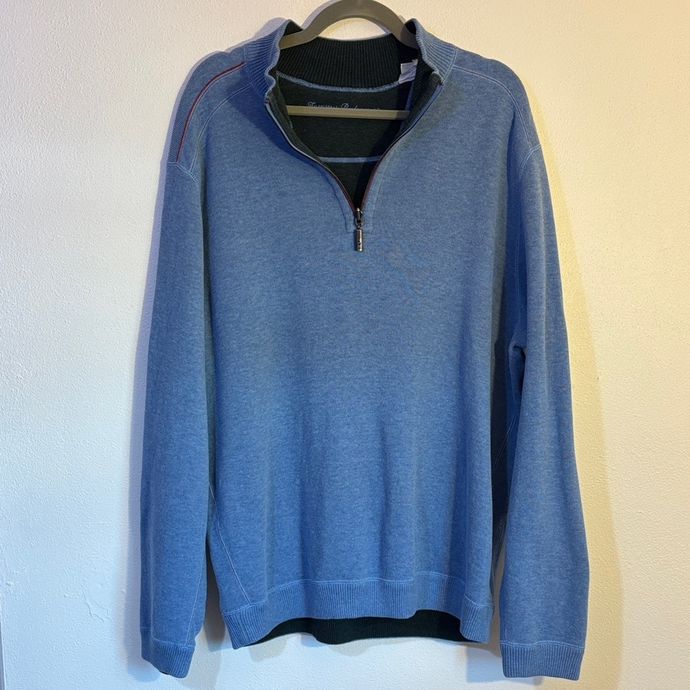 Make offer Tommy Bahama Blue Zip-Up XL Sweater EUC